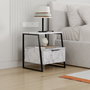 Hanah Home Mesilla de Noche Pal - Carrara Marble